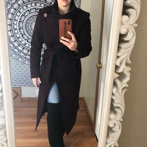 Purple wool Midi Length Coat Kenneth Cole